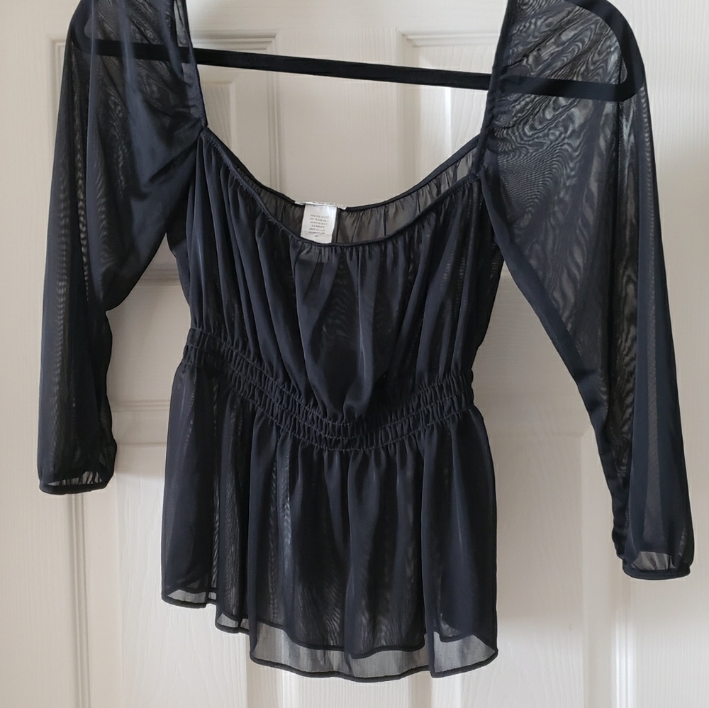 Sheer Peasant Top